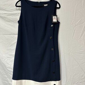 NWT DKNY Navy & White Tank Dress